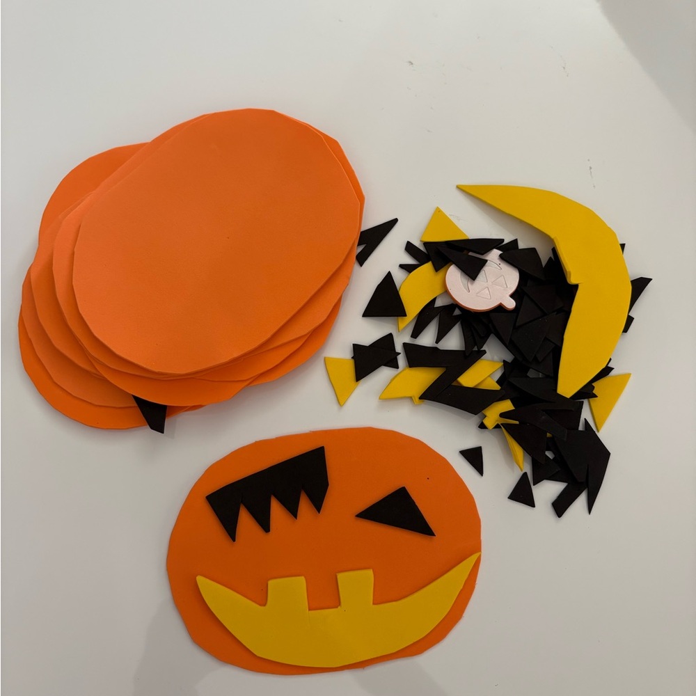 Kids Pumpkin foam Face Craft